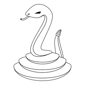 Snake black and white clipart