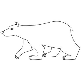 Bear black and white clipart vector free download