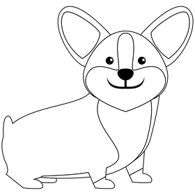Dog pet black and white clipart