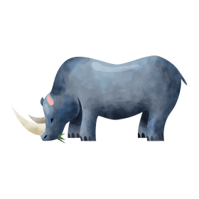 Rhino eating clipart