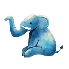 Elephant sitting clipart