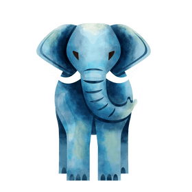 Elephant front view clipart