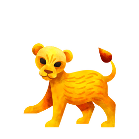 Lion cub clipart