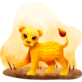 Lion cub vector