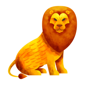 Lion sitting clipart