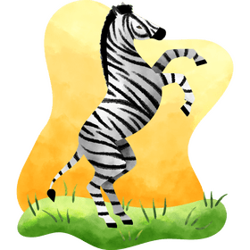 Zebra standing vector