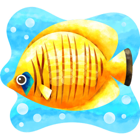 Masked butterfly fish vector