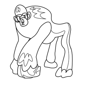 Gorilla monkey black and white clipart