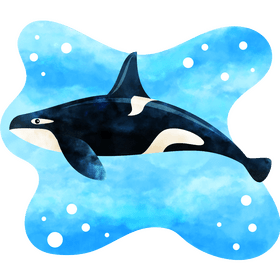 Killer whale vector