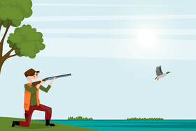 Hunter illustration vector