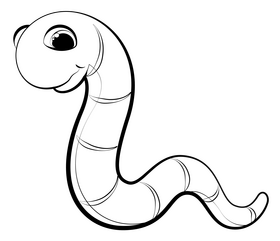 Software Worm black and white clipart free download