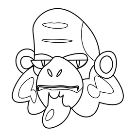 Gorilla old black and white clipart