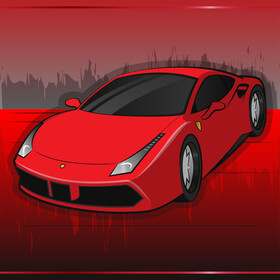 Ferrari 488 GTB vector