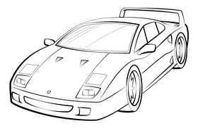 Ferrari 360 Modena drawing black and white clipart free download