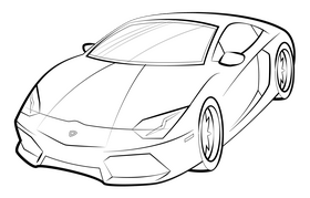 Lamborghini Murcielago drawing black and white clipart free download