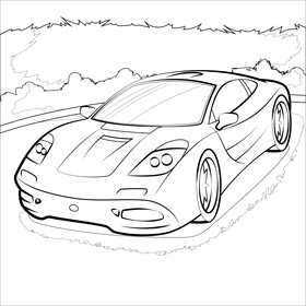 McLaren F1 black and white vector