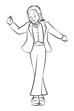 Joker black and white clipart