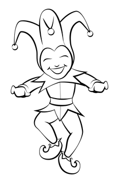 Joker drawing black and white clipart free download