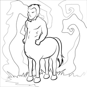 Centaur drawing black and white vector
