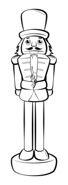 Nutcracker black and white clipart