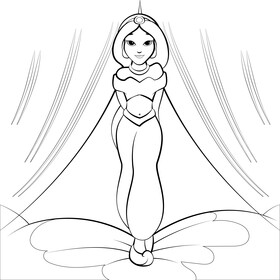 Jasmine drawing black and white vector
