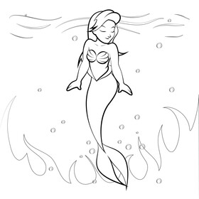 Ariel drawing black and white vector