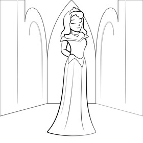Aurora drawing black and white vector
