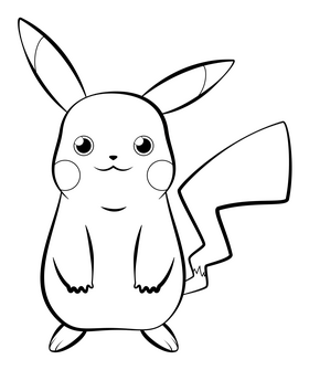 Pokemon pikachu cartoon black and white clipart free download