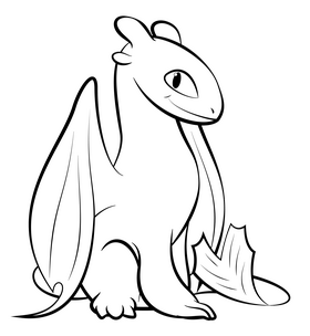 Light fury black and white clipart