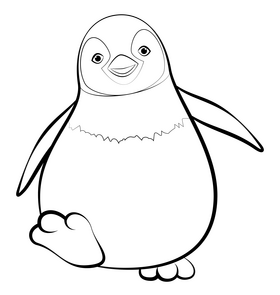 Happy feet black and white clipart