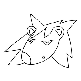 Hedgehog sleeping black and white clipart