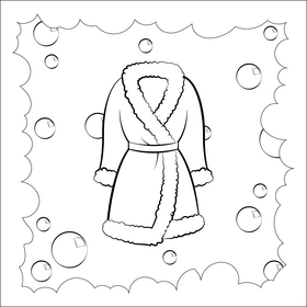 Bathrobe black and white vector