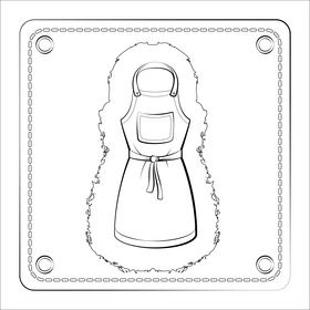 Apron black and white vector