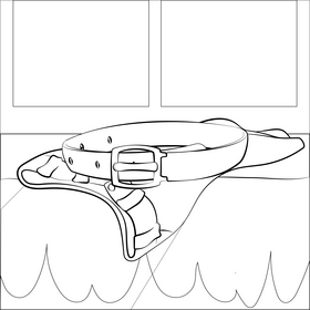 Belt black and white vector