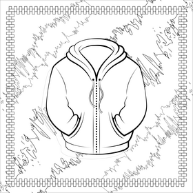 Hoodie black and white vector