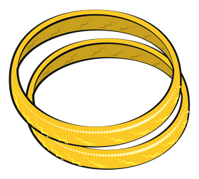 Gold bracelets clipart