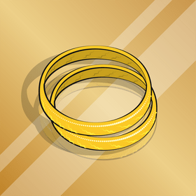 Gold bracelets vector