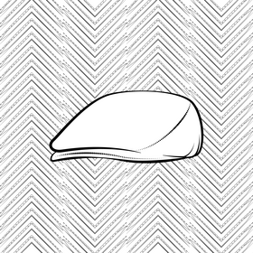 Ivy cap black and white vector