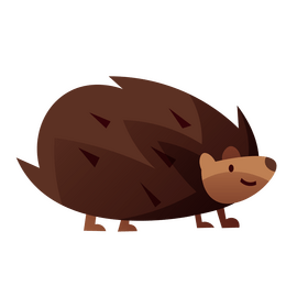Cartoon hedgehog clipart