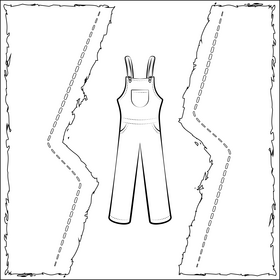 Overall black and white vector