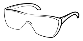 Shades black and white clipart