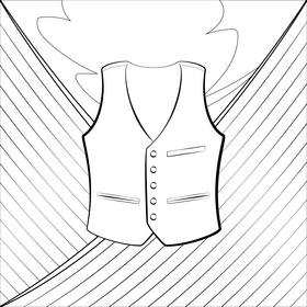 Vest black and white vector