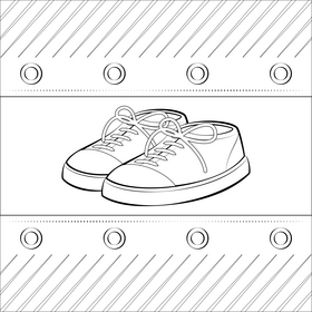 Sneakers black and white vector
