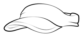 Visor black and white clipart