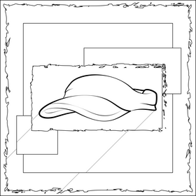 Visor black and white vector