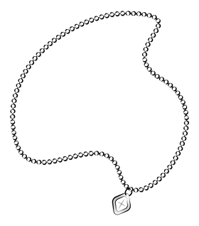 Necklace black and white clipart