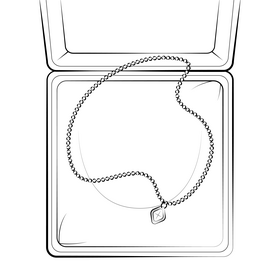 Necklace black and white vector