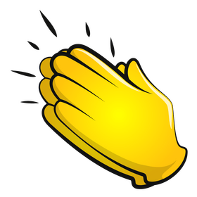 Clap emoji, emoticon clipart