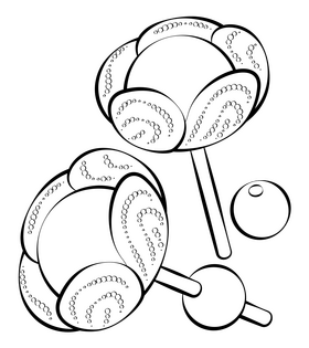 Earrings black and white clipart