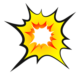 Collision, explosion emoji, emoticon clipart